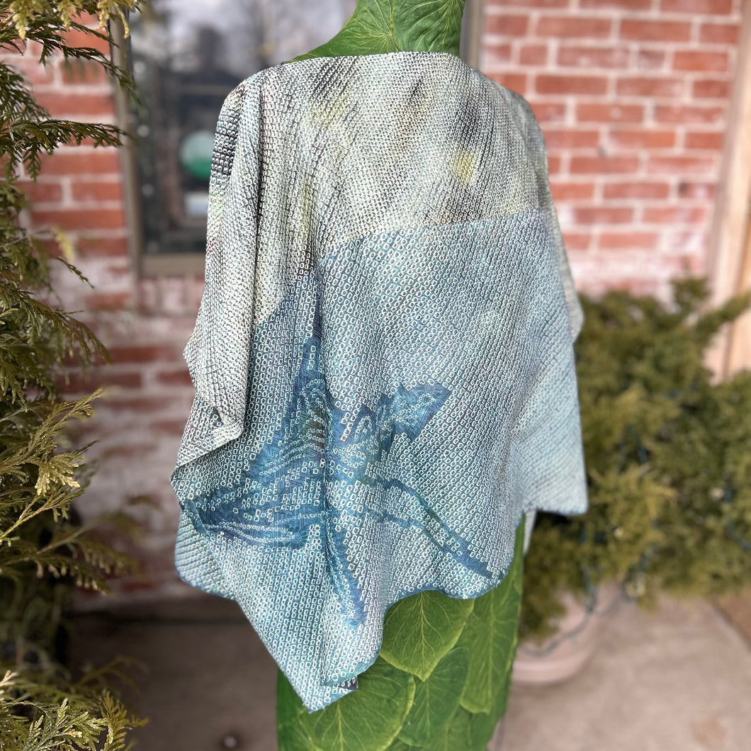 Silk Shibori Draped Top