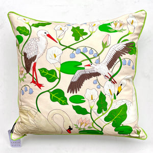 Swans and herons pillow ~ * SALE ! *