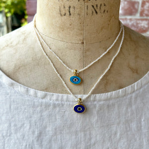 Evil Eye Pearl Necklace ~ * SALE ! *