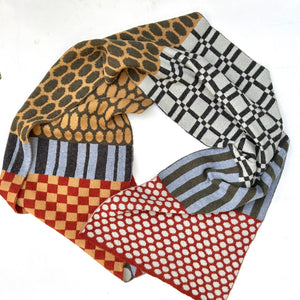 Mixed Print Wooly Scarf