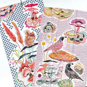 Funky Woodland Tea Towels