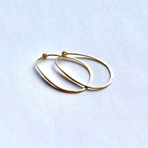 Perfect Gold Hammered Hoops