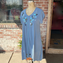 Load image into Gallery viewer, Foggy Blue Embroidered Dress ~ * SALE ! *
