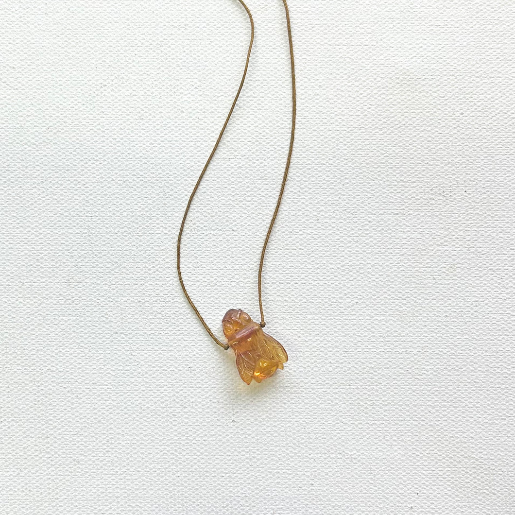 Amber Bee Necklace