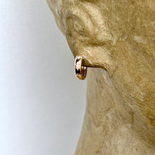 Load image into Gallery viewer, Gold Huggy Hoops With Diamonds
