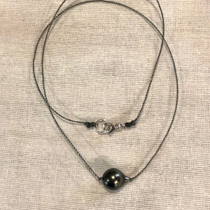 Tahitian Pearl On Cord Necklace ~ * SALE ! *