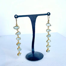 Load image into Gallery viewer, Aquamarine Cascade Earrings
