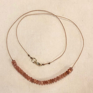Faceted Sunstone Necklace