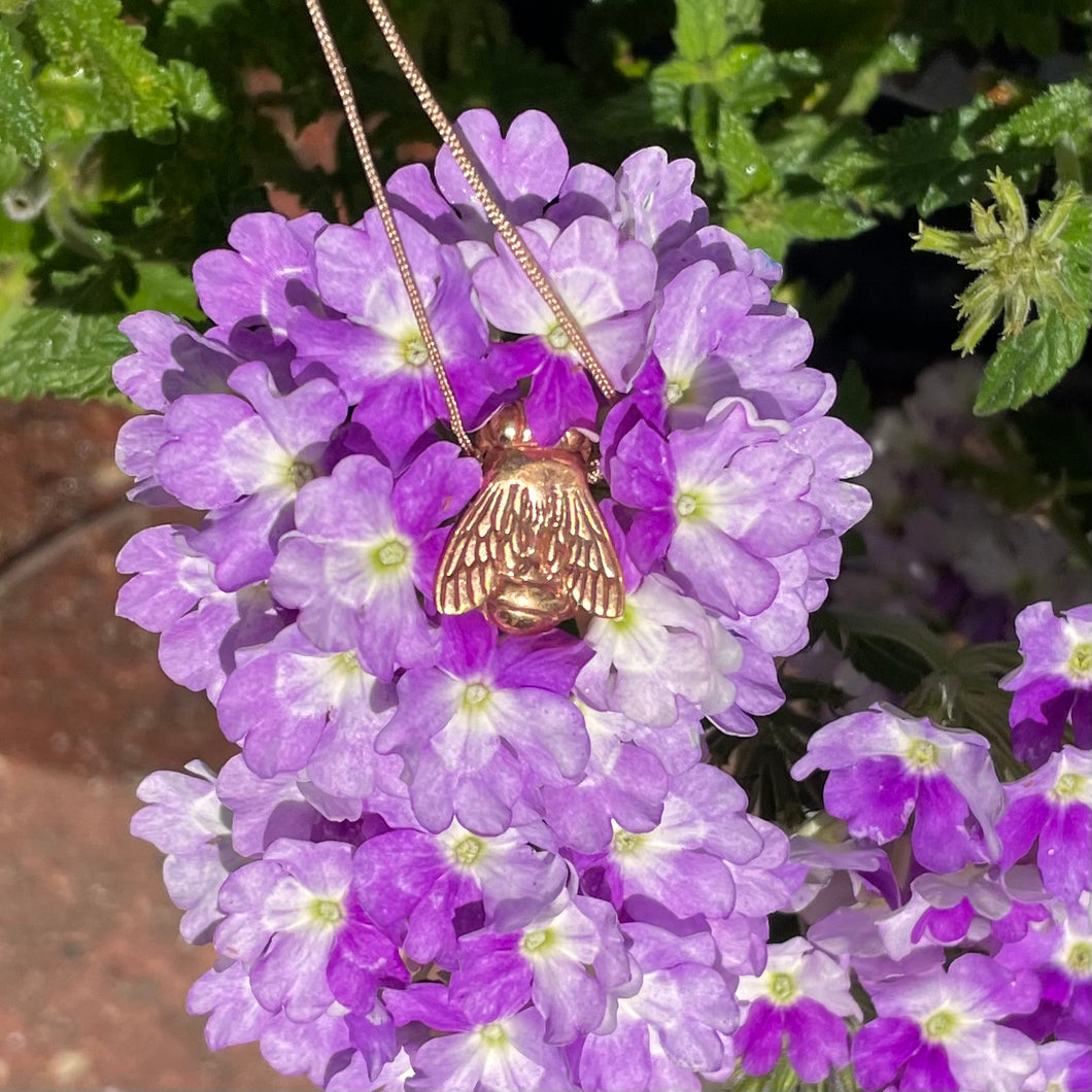 Bronze Bee Necklace